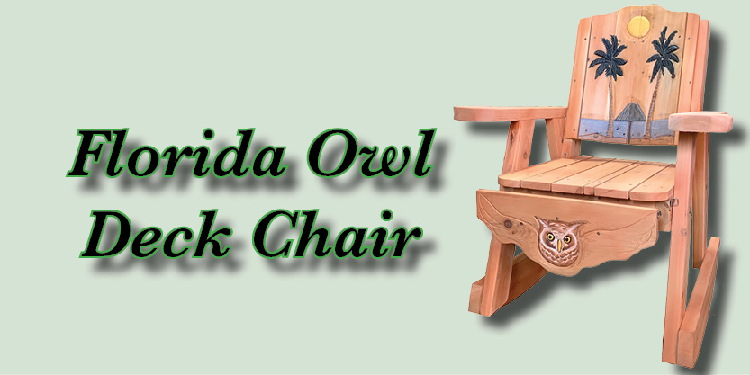 Florida owl, deck chair, deck lounge chair